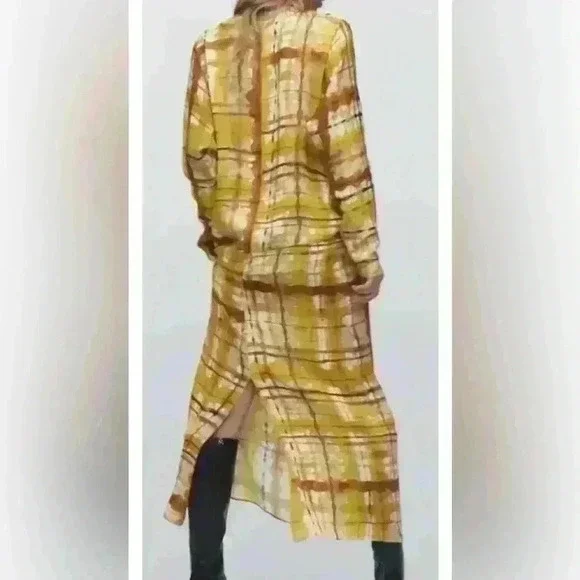 Zara Tie Dye Printed Flowy Long Dress - Picture 3 of 3